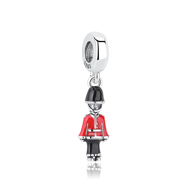 Original 925 Sterling Silver Charms Love Travel London Bus Suitcase Paris Beads Fit Brand Bracelets Necklaces Women DIY Jewelry