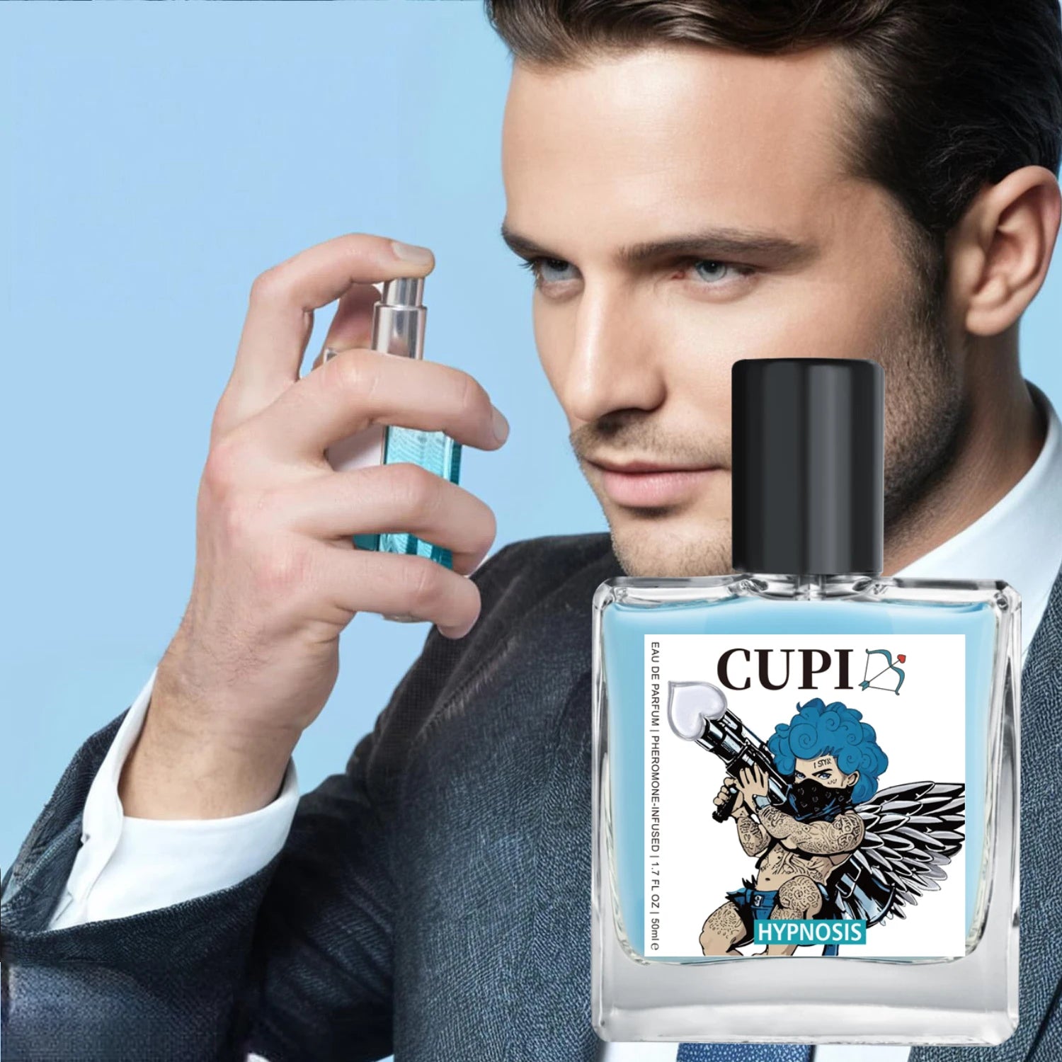 Cupid Perfume Infused Cologne for Men Original Eau de Parfum High Quality Pheromone Perfume for Men Fragrance 50ml