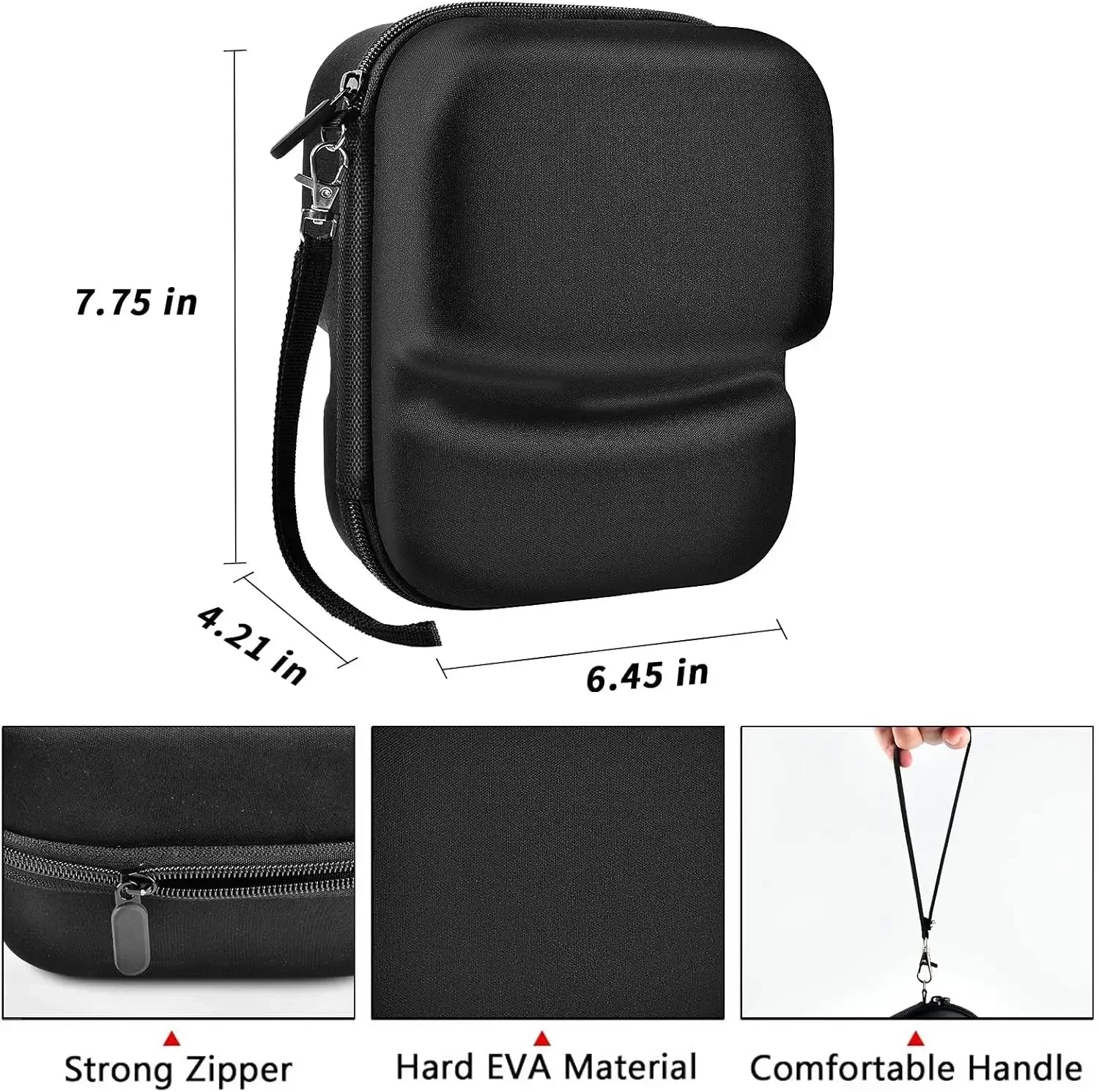 Hard EVA Storage Case for Shooting Earmuffs, Portable Protective Carrying Bag for Noise Canceling Headphones & Safety Glasses