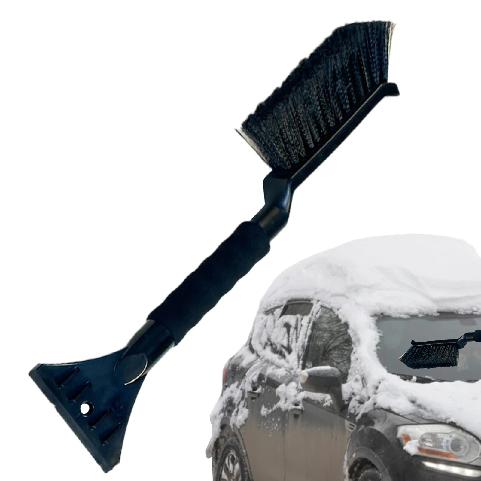 Car Snow Brush And Ice Scraper 2 In 1 Car Scraper Snow Brush Ergonomic Foam Grip Window Ice Scraper Snow Cleaner For Car SUV