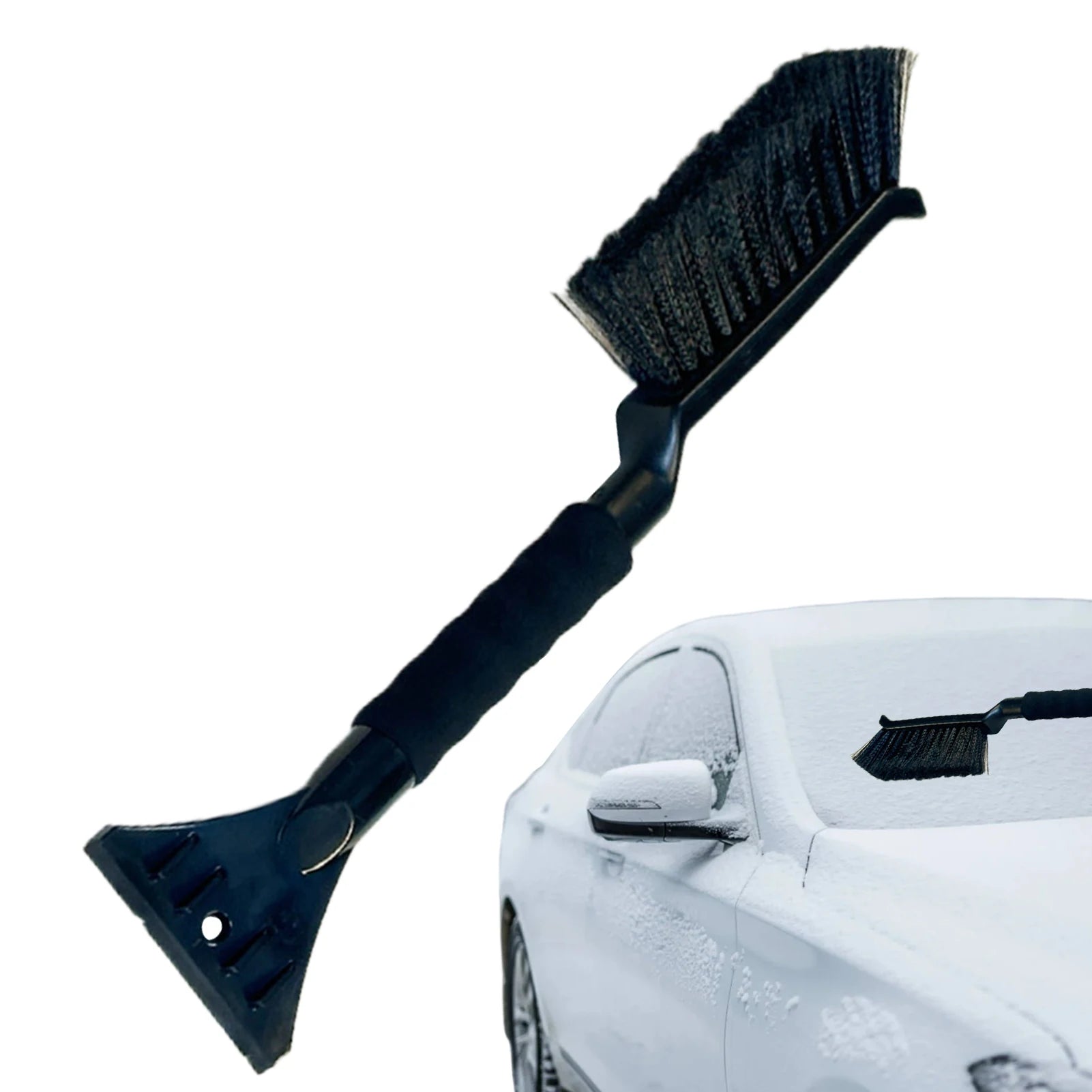 Car Snow Brush And Ice Scraper 2 In 1 Car Scraper Snow Brush Ergonomic Foam Grip Window Ice Scraper Snow Cleaner For Car SUV