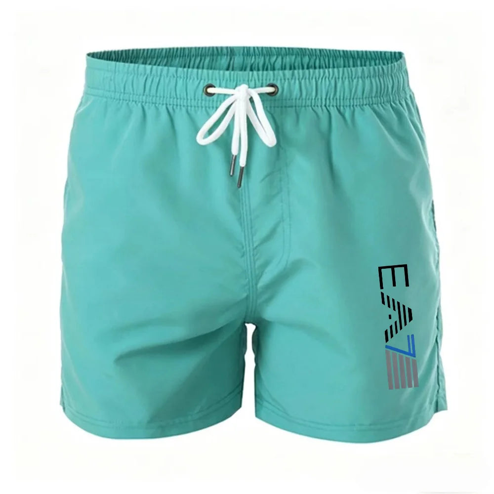 Men's Swim Trunks Beach Shorts Drawstring with Mesh Lining Elastic Waist Plain Breathable Soft Casual Daily Streetwear