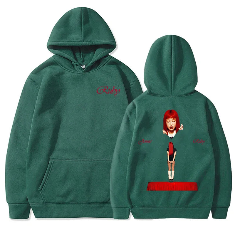 JENNIE Ruby Hoodie 2025 New Album Fashion Men/women Hoodies Harajuku Aesthetic Winter Clothes Fleece Pullover Sweatshirt Vintage