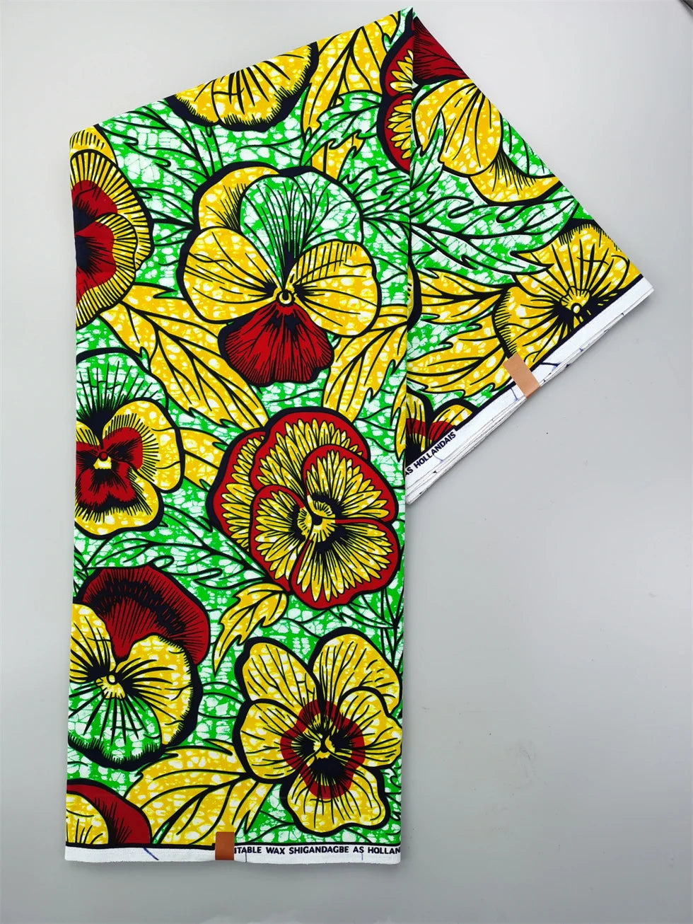Prevalent African Wax Print Ankara Fabrics 100% Cotton Nigerian Style Patchwork Sewing Guaranteed Veritable Real Wax For Dresses