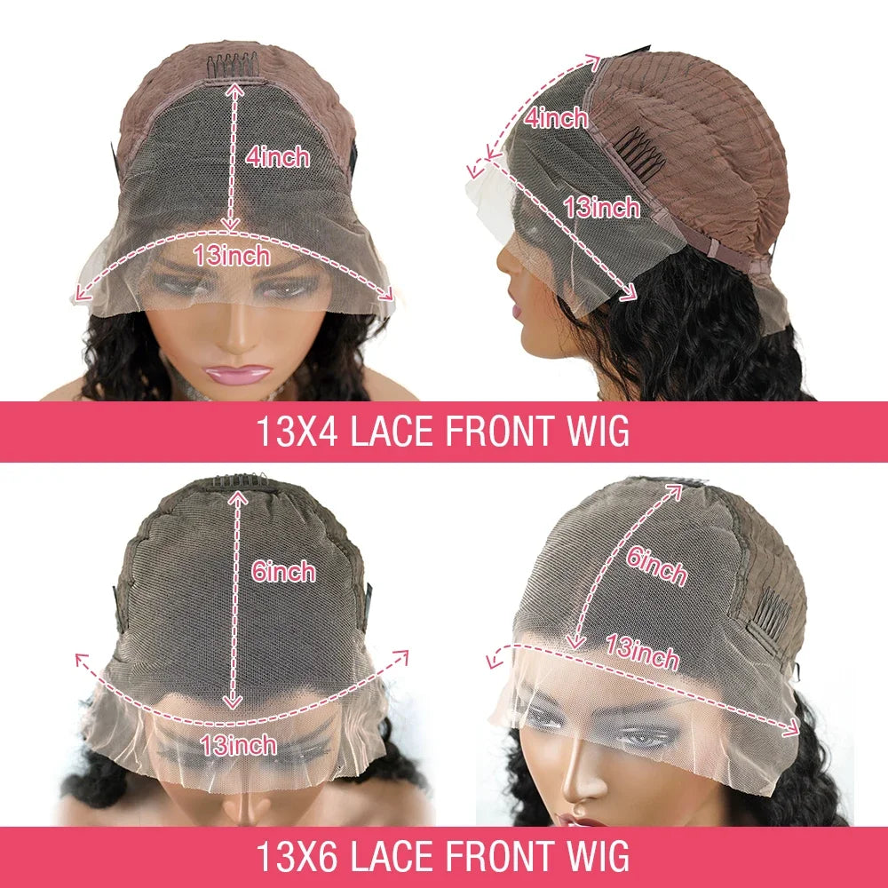 Loose Deep Wave 13x6 HD Lace Frontal Wig Natural Wave 13x4 Lace Front Human Hair Wigs 250% Full Human Hair Lace Wigs on Sale