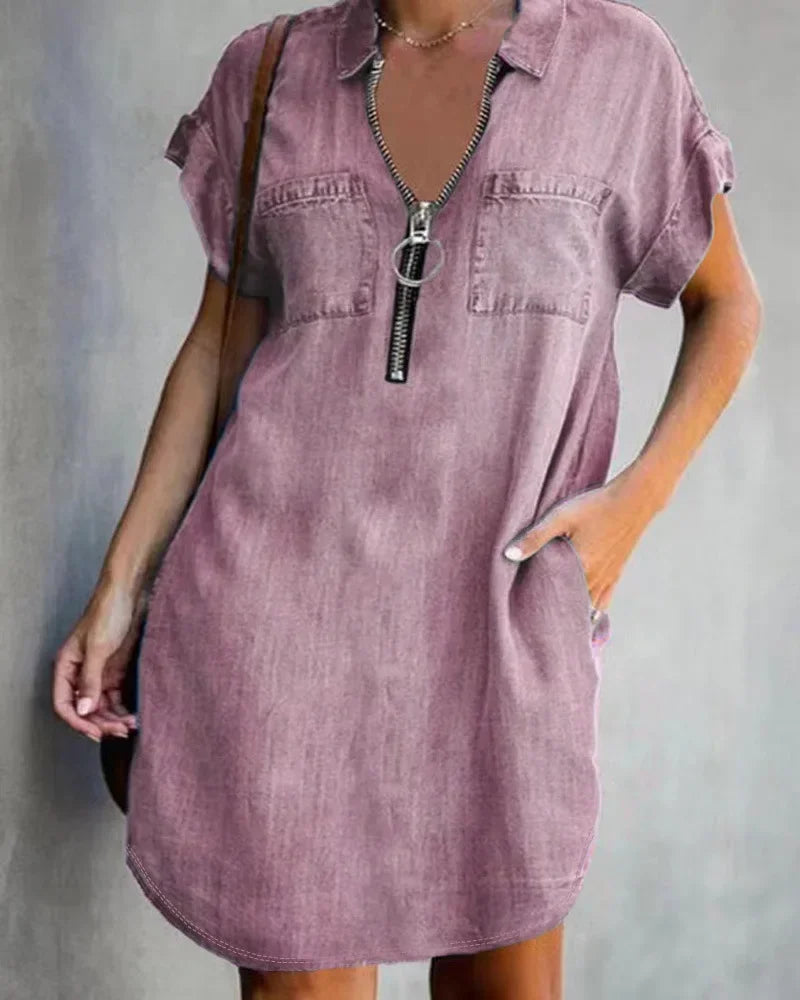 2023 Autumn Women's Dress Large Size Cowboy Style Blue Square Collar Pockets Casual Fashion Ladies Clothes Female Long Dresses