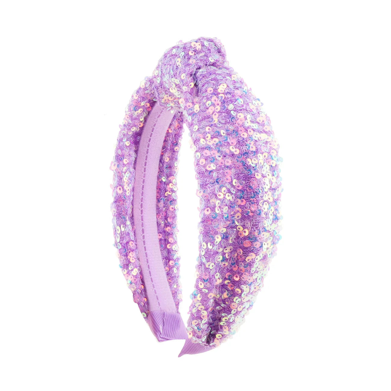 Sequin Knot Headband for Girls Rainbow Knotted Hair Bands Accessories for Kids Sparkly Iridescent Headbands Women Party Headwear