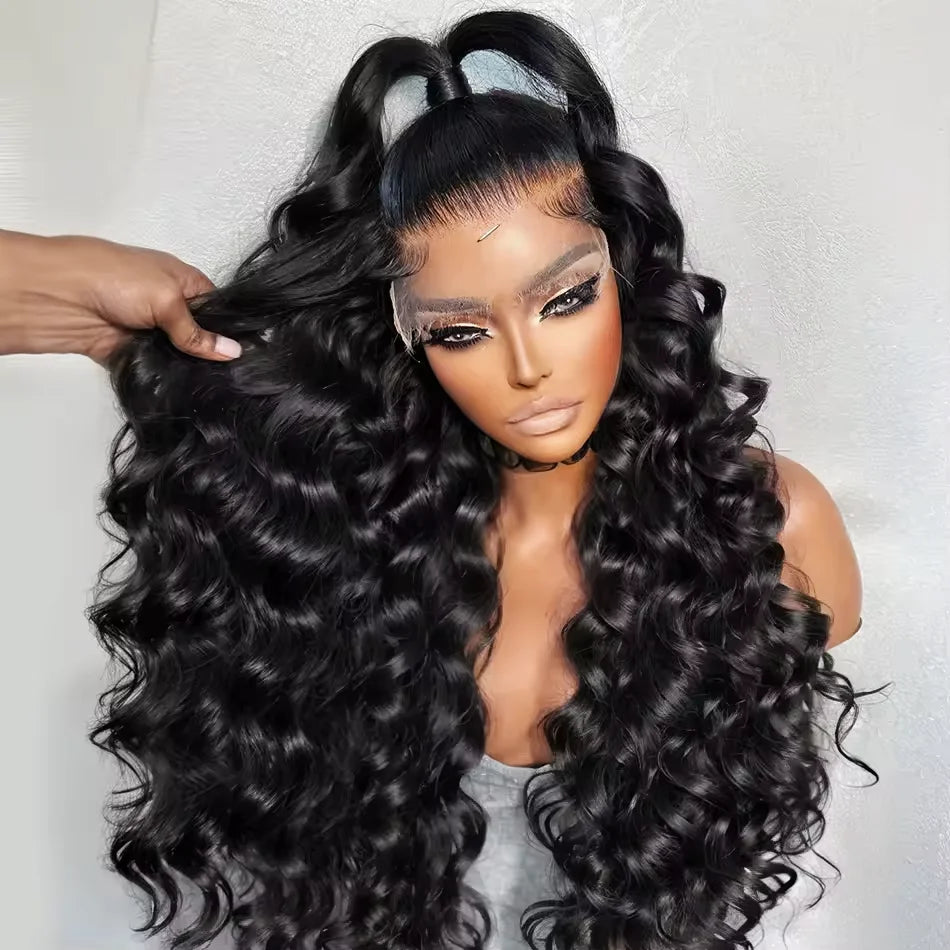 Loose Deep Wave 13x6 HD Lace Frontal Wig Natural Wave 13x4 Lace Front Human Hair Wigs 250% Full Human Hair Lace Wigs on Sale