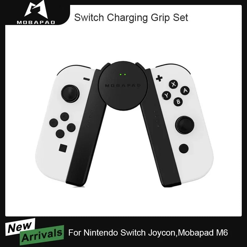 MOBAPAD Charging Grip Set for Nintendo Switch Joycon Gaming Controller Bracket Charging Station for Mobapad M6 HD M6S Gamepad