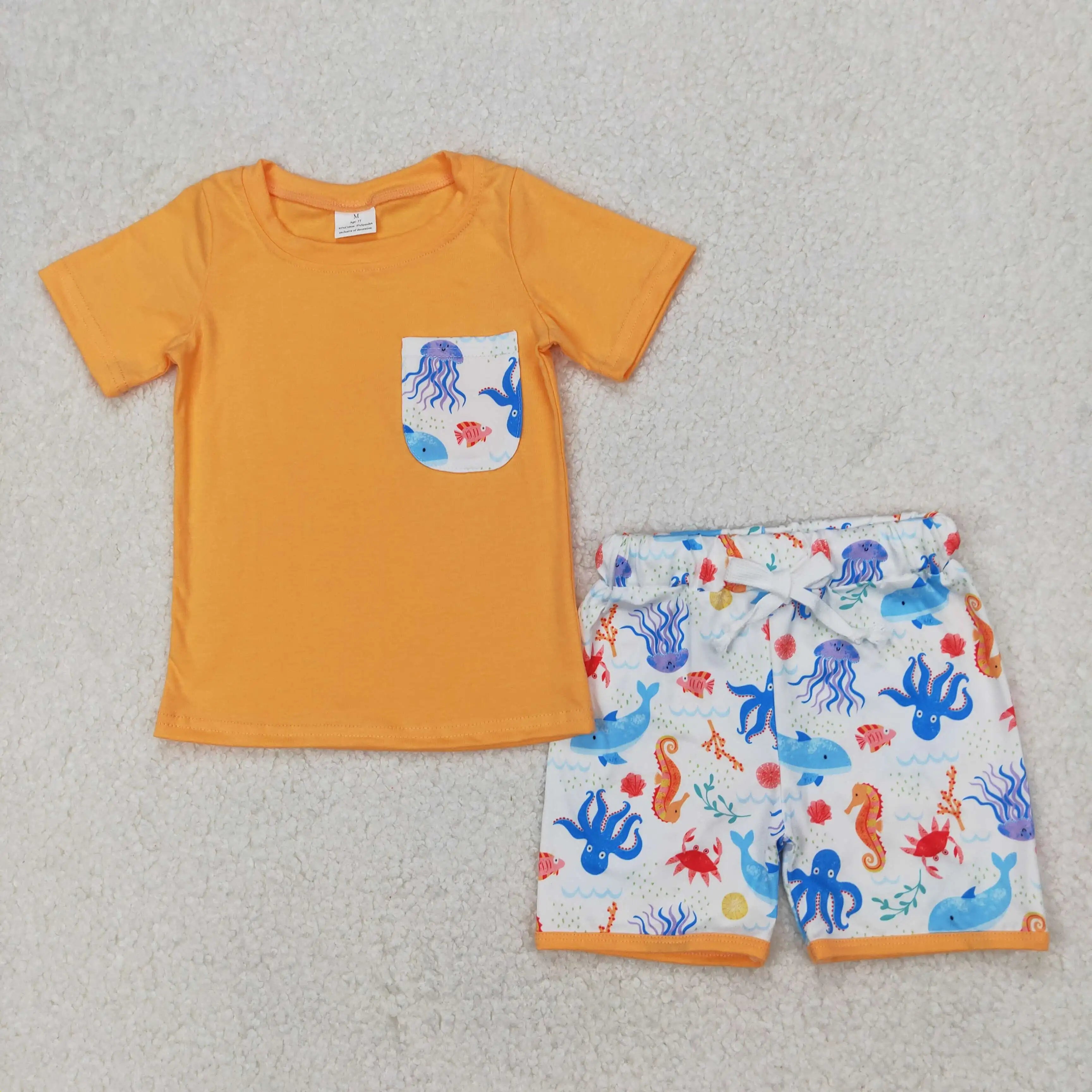 4.21y RTS Western Boys CAMO MAMA'S BOY Vintage Short Sleeve Back to School Pantsuit Children Outfits for Boys