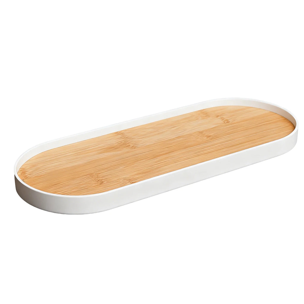 Oval-Shaped Bathroom Tray for Counter, Soap Bottles/Perfume/Jewelry/Candle Storage Tray, Decorative Kitchen Sink Organization,