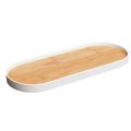 Oval-Shaped Bathroom Tray for Counter, Soap Bottles/Perfume/Jewelry/Candle Storage Tray, Decorative Kitchen Sink Organization,