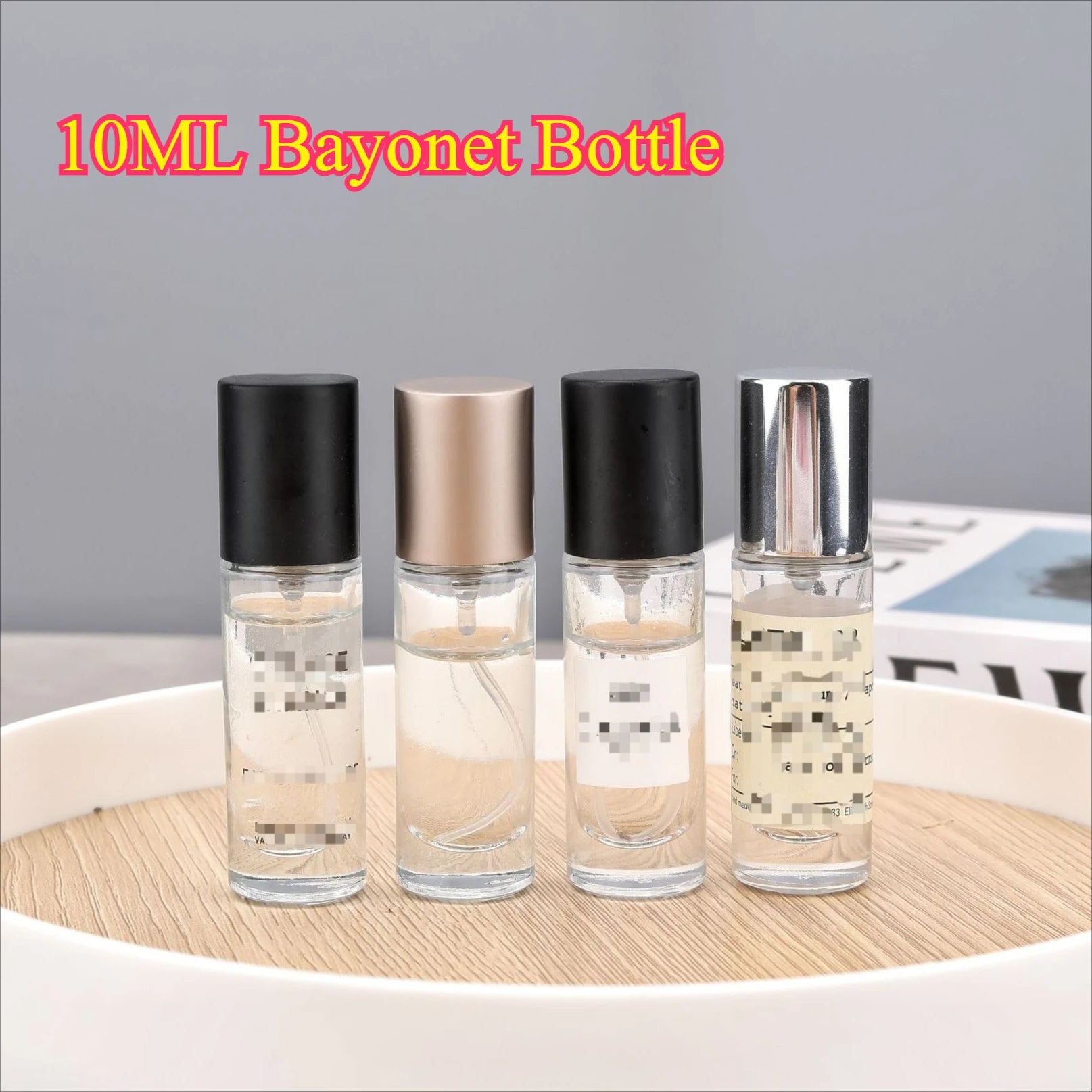 15pcs 10ML 15ml Bayonet Bottle Glass Mini Perfume Spray Bottle Empty Portable Atomizer for Travel Clear Cosmetic Sample Vials