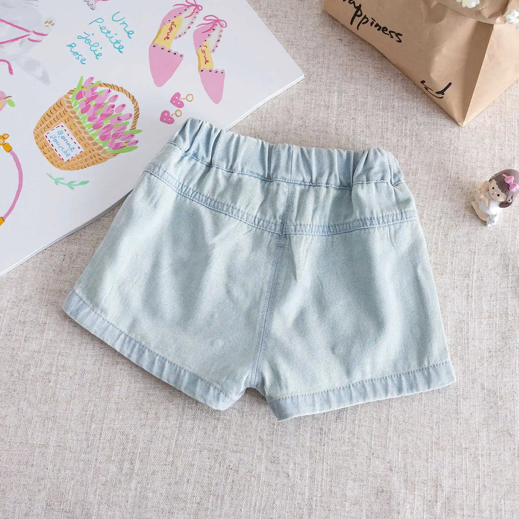 Korean Style Kid Short Denim Shorts for Girls Fashion Girl Short Princess Jeans Children Pants Girls Shorts