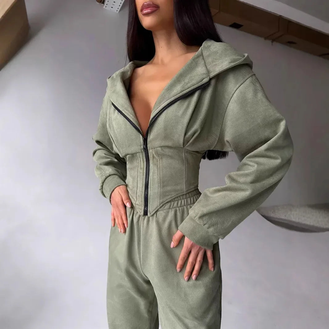 Hoodies Two Piece Sets Women Pant Set Tracksuit Sport Jogger Y2k Sweatshirts Autumn Elastic Waist Streetwear Pants Matching Sets