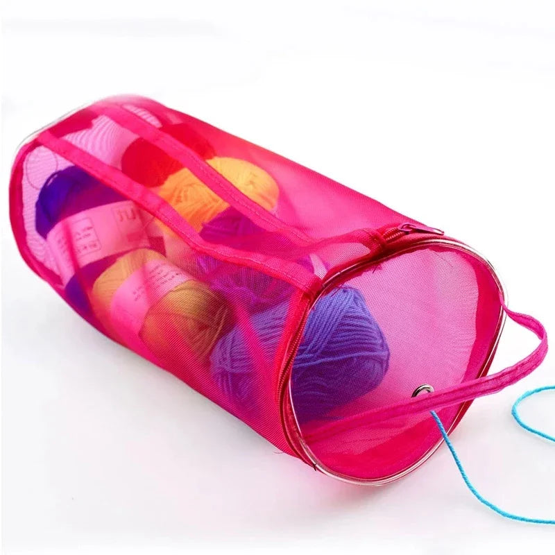 1 PC，Portable Yarn Storage Bag Hollow Mesh Knitting Wool Yarn Bags Crochet Yarn Handbag Organizer Weave Tools Sewing Accessories