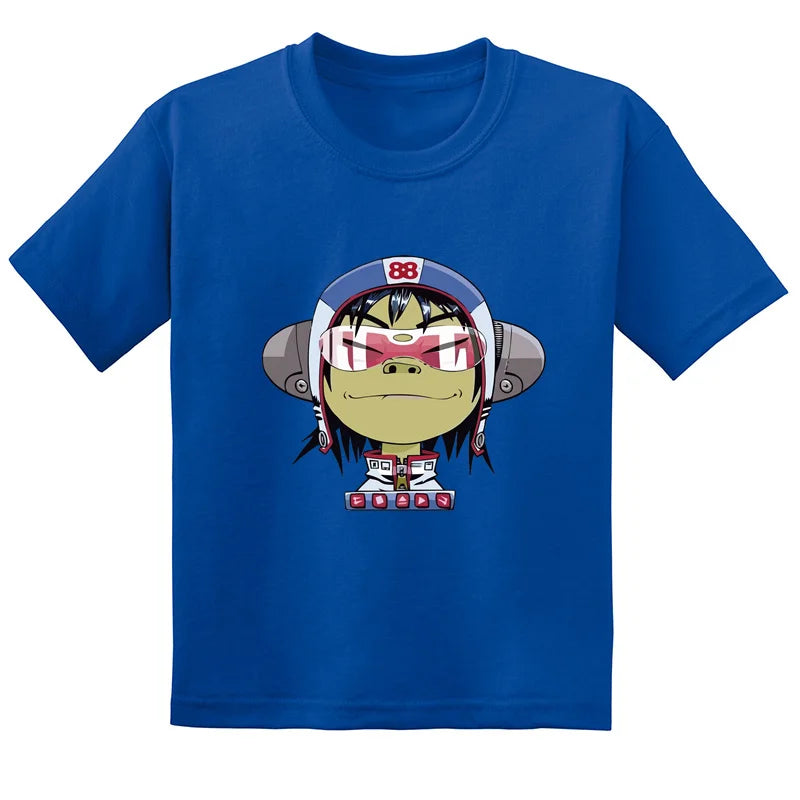 Gorillaz Rock Band ChakaKhan Noodle Print Fashion Kids T-shirt Baby Boys Girls Clothes Summer Casual Children Cotton T shirt
