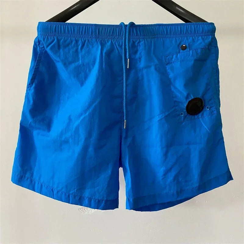 Top quality luxury knee-length  summer youth leisure sports nylon shorts loose men's beach 5-point pants