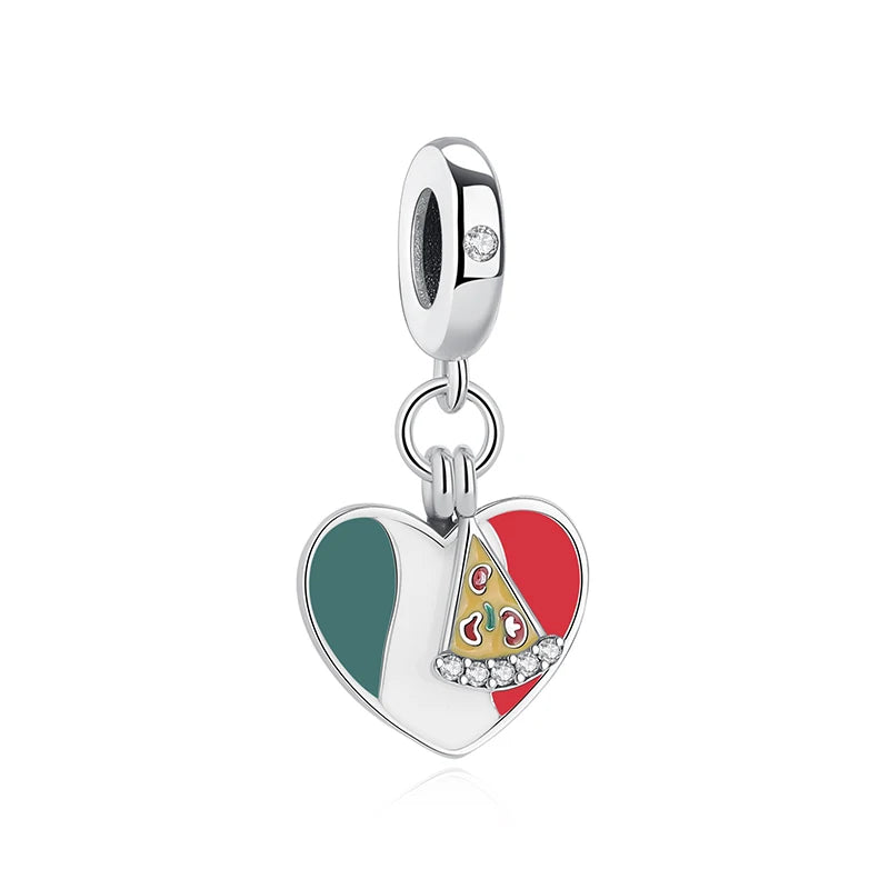 Original 925 Sterling Silver Charms Love Travel London Bus Suitcase Paris Beads Fit Brand Bracelets Necklaces Women DIY Jewelry