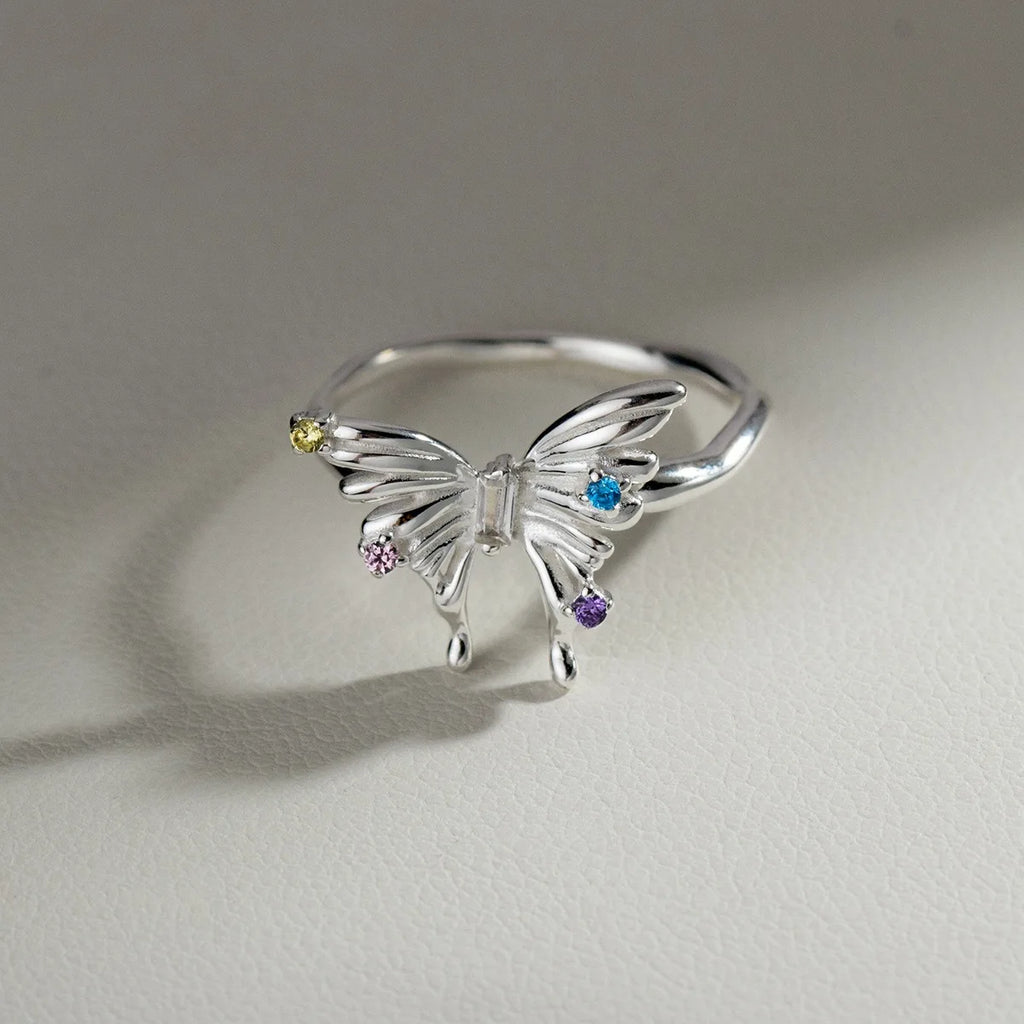 925 Sterling Silver Rings For Women Geometric Fine Jewelry Finger Adjustable Cute Flower Leaf Zirco Ring For Party Birthday Gift