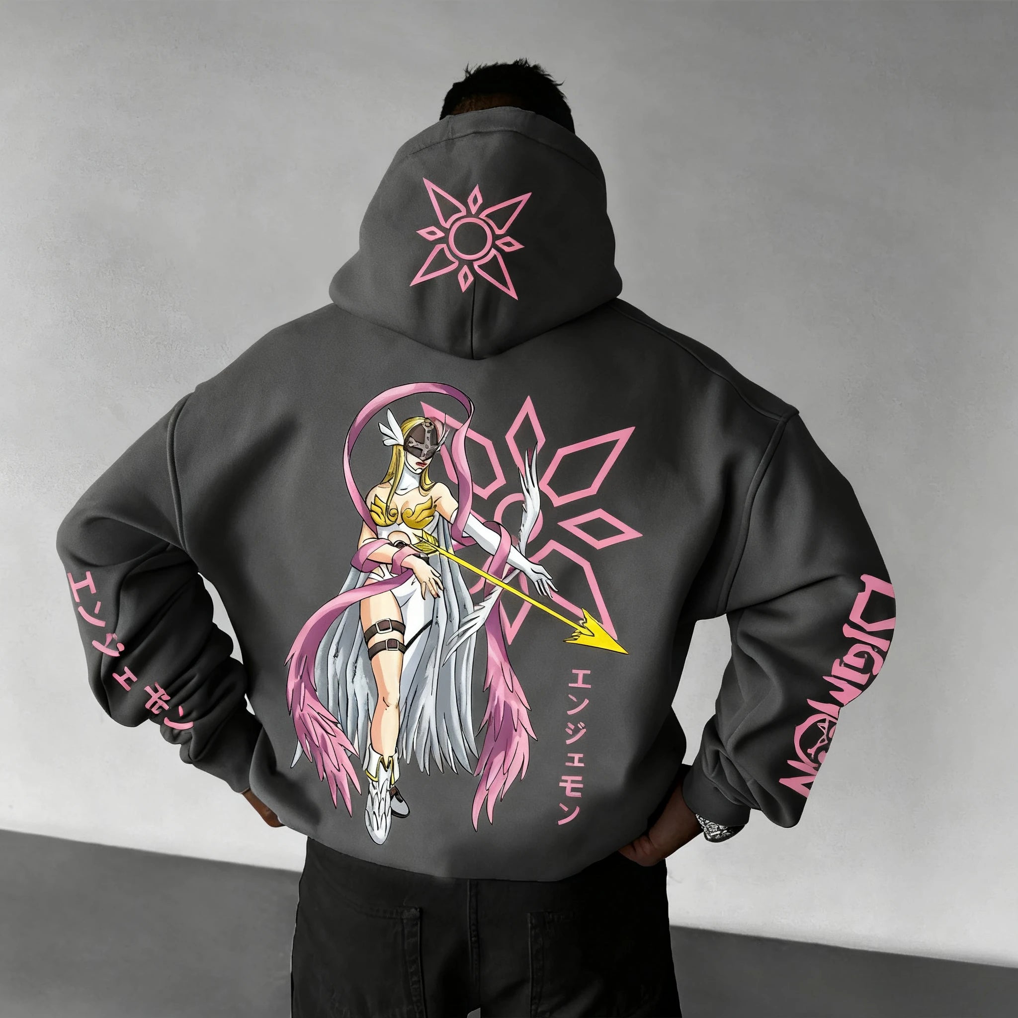 New Oversized Hoodie Men Women Digimon Anime Streetwear Casual Pullover Sweatshirt Hooded Jacket Autumn Winter Y2k Clothes Tops