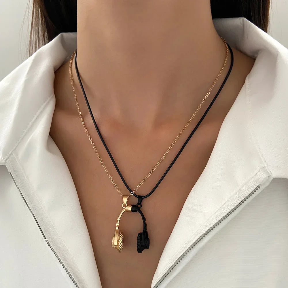 New Fashion Simple Silver Color Love Heart Pendant Necklace Charm Chain Collares Necklace for Women Party Jewelry Daily Wear