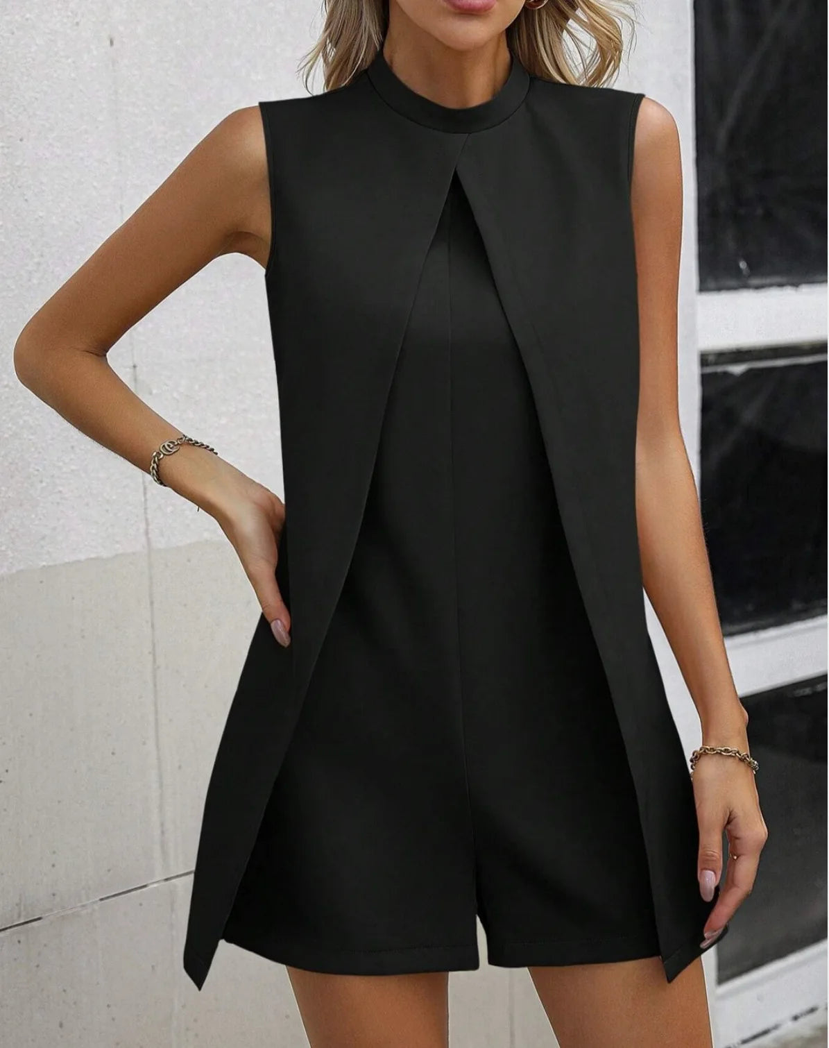 Summer Jumpsuit Women Fashion Solid O Neck Sleeveless Chic Playsuit Elegant Clothes Female Casual Jumpsuits