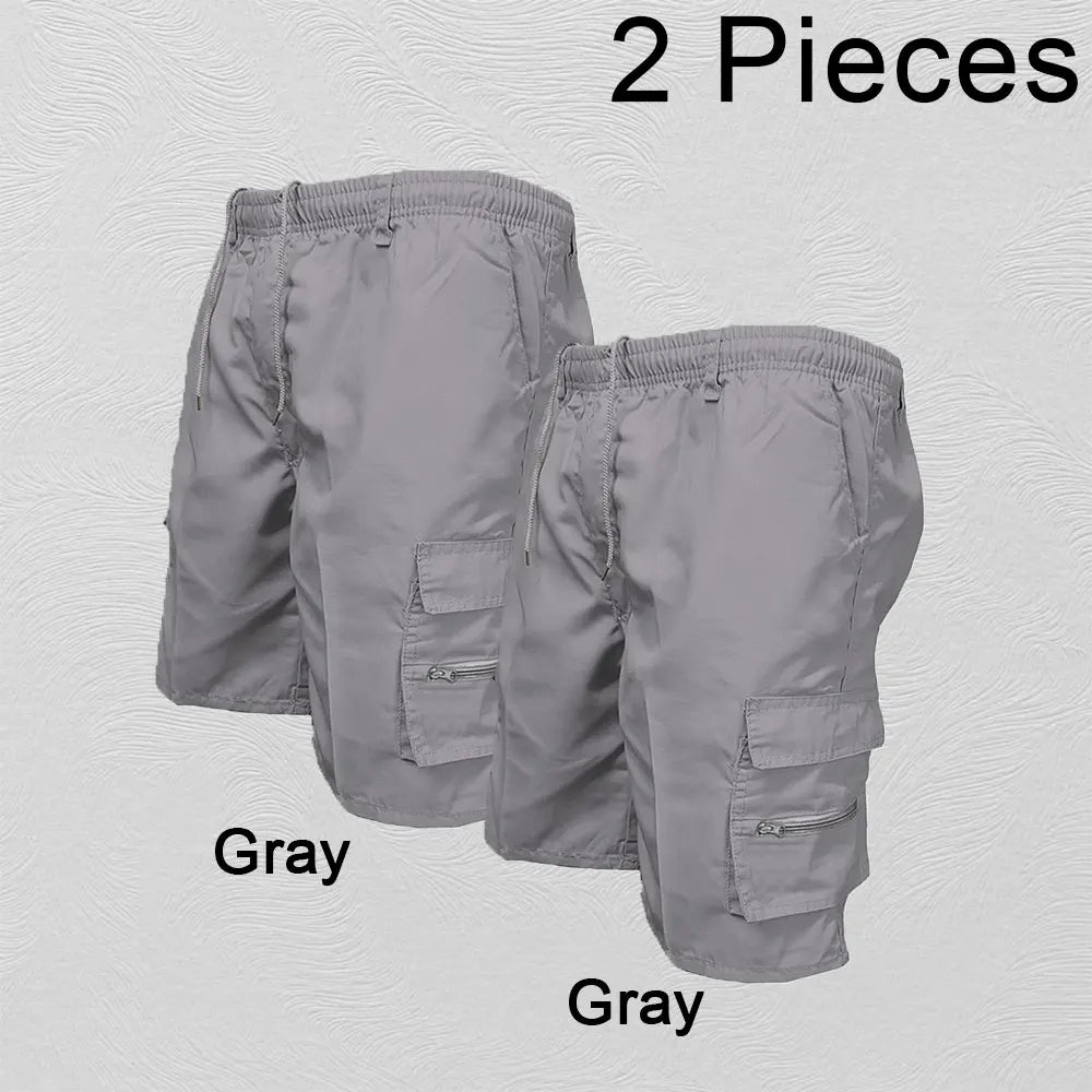 Fashion Men's Cargo Shorts Mens Casual Pants Casual Big Pocket Sports Slacks Cargo Panels Trousers Plus Size for Male