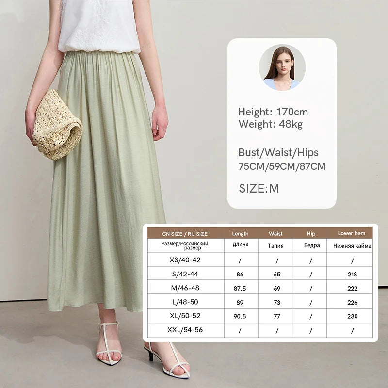 Amii Minimalism Chiffon Shirt Half Skirt Women 2025 Summer New Basic Solid Color Shirt Sold Separate Draw Pleat Skirt 12552059