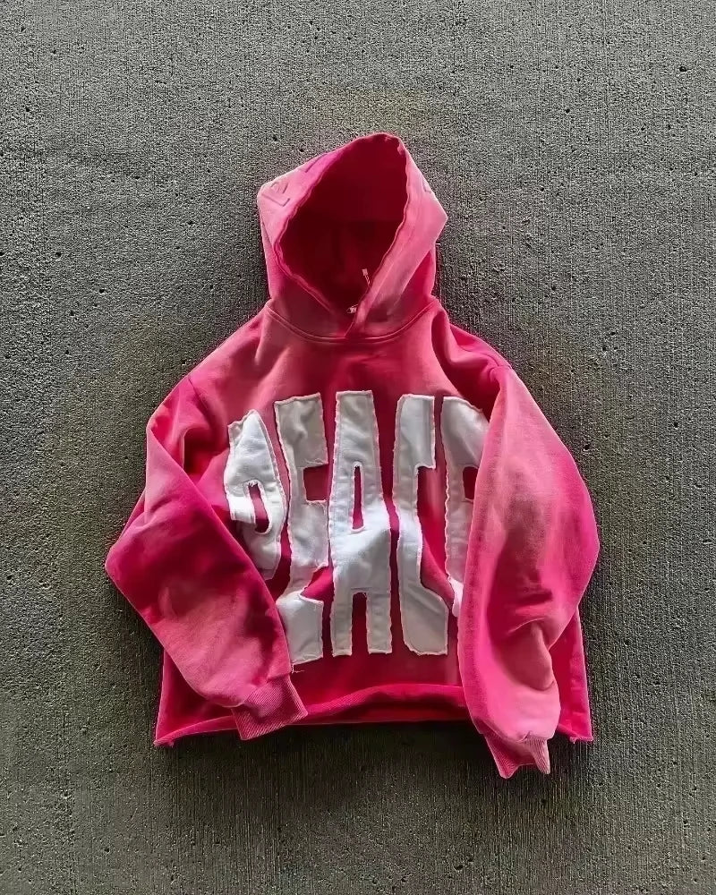 Printed Zipper Hooded Sweater Y2K Gothic Harajuku Popular Hoodies