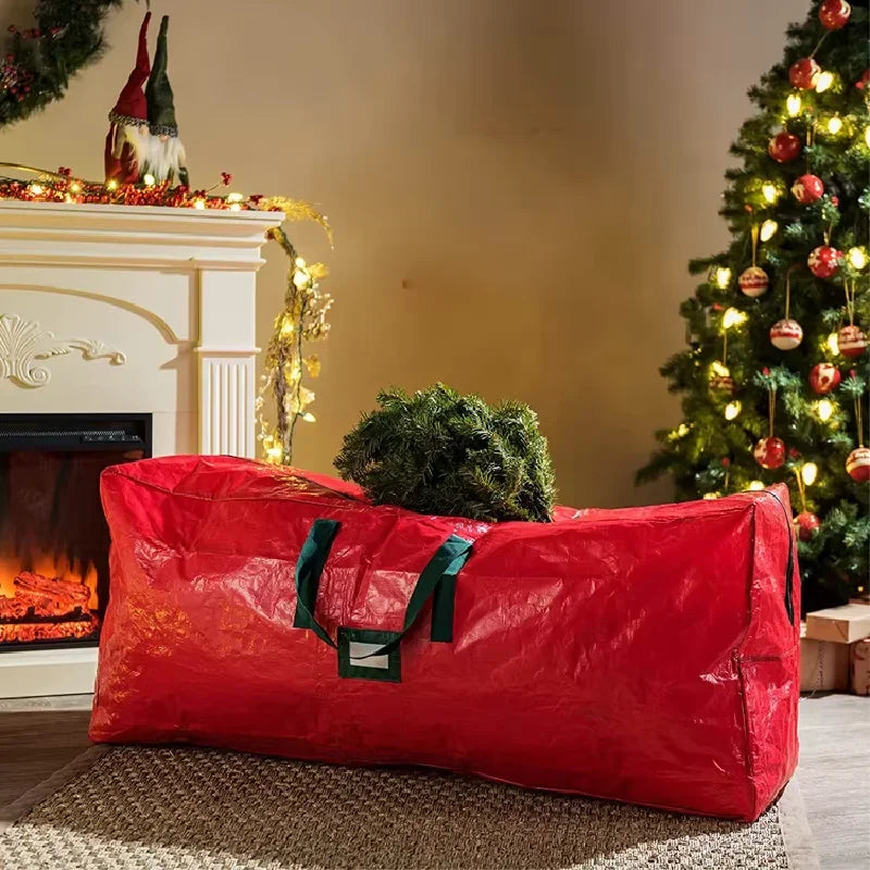 LUSQI Christmas Tree Storage Bag For 7.5-9ft Trees Multifunctional Storage Bag Waterproof Red Green Grey Strong Oxford Cloth Box