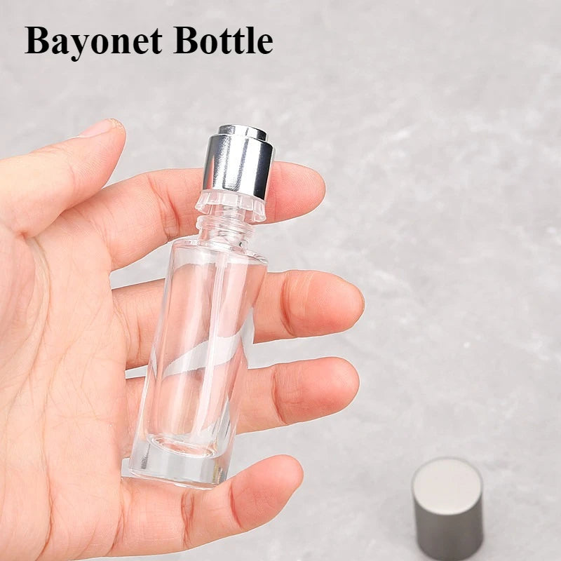 15pcs 10ML 15ml Bayonet Bottle Glass Mini Perfume Spray Bottle Empty Portable Atomizer for Travel Clear Cosmetic Sample Vials