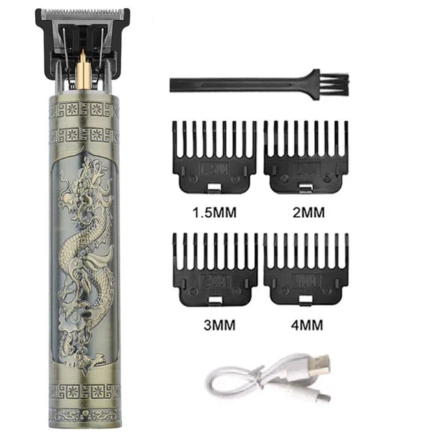 Vintage Hair Clipper T9 Hair Cutting Machine USB Fast Charging Shaver Barber Cordless Hair Trimmer For Men's Barbe