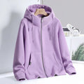 Solid Cashmere Fleece Hoodies Women Sweatshirt Autumn Winter Jacket Breathable Leisure Walk Warm Hooded Zipper Top Lady Coat