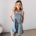 Jumpsuit Dungarees Shorts Women's Summer Floral Print Wide-leg Relaxed Fit Retro Distinctive New Comfortable Versatile Designer