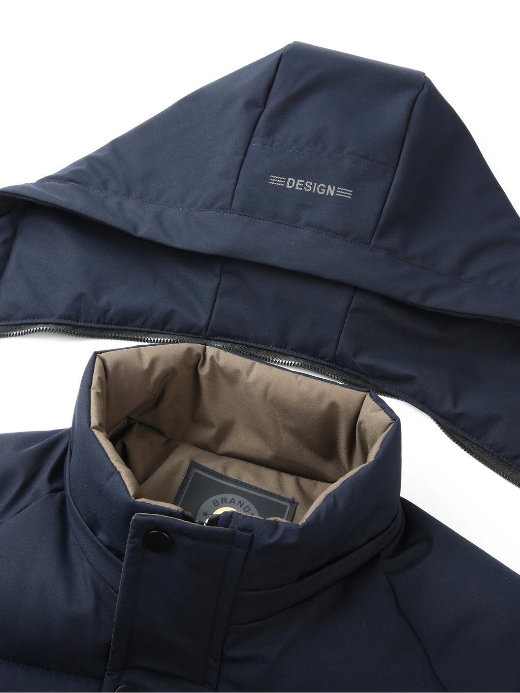 Men's warm jacket with detachable hood, casual business outdoor sports thick men's clothing, new winter style