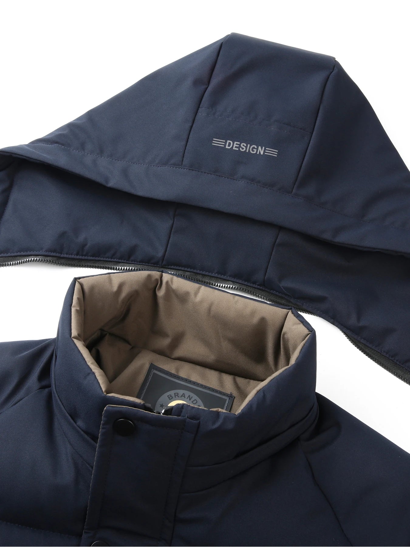 Men's warm jacket with detachable hood, casual business outdoor sports thick men's clothing, new winter style
