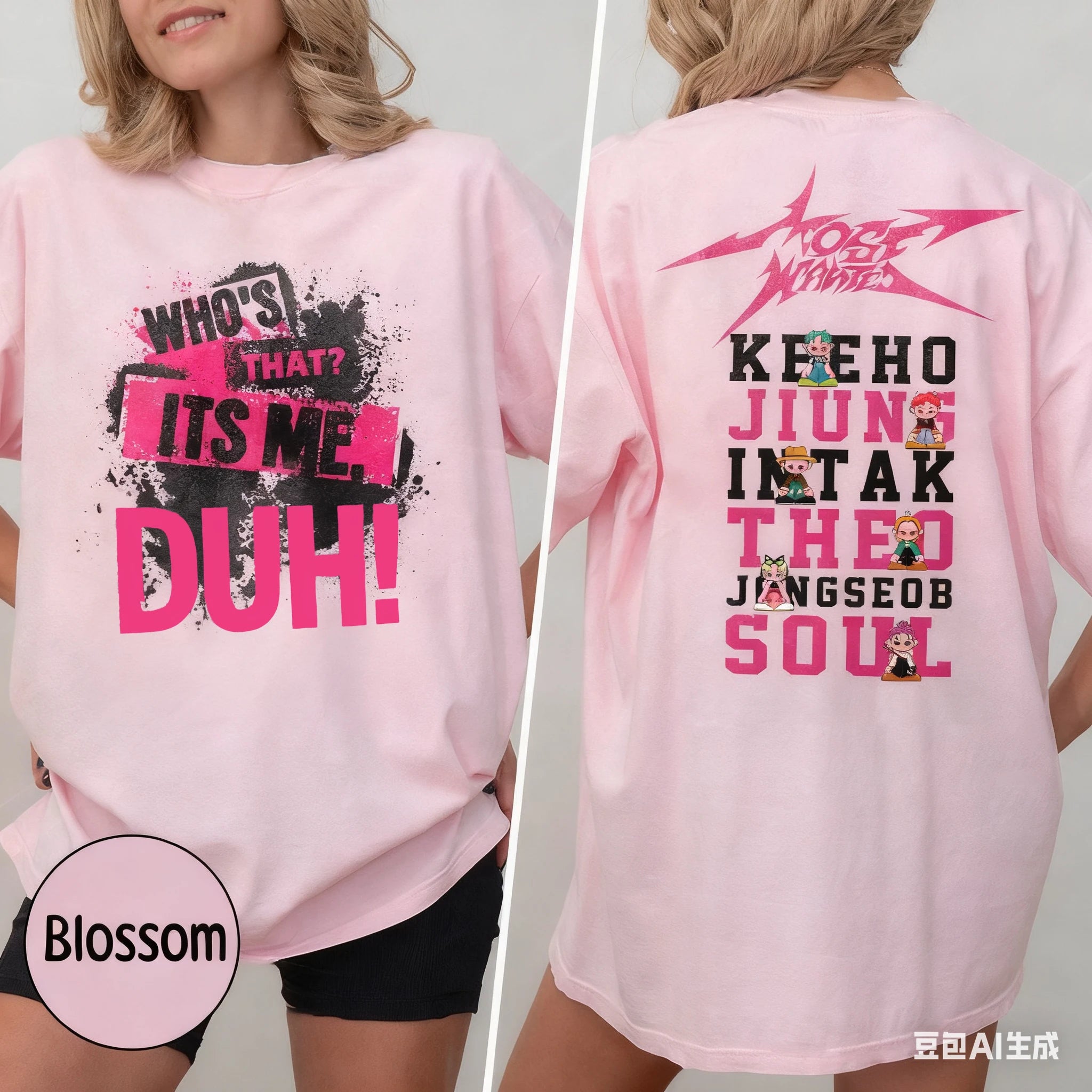 P1Harmony 2025 Tour Shirt Fan Gift Double sided Printed Tee Summer Women's Loose Breathable Cotton Short Sleeve Women's T-shirt