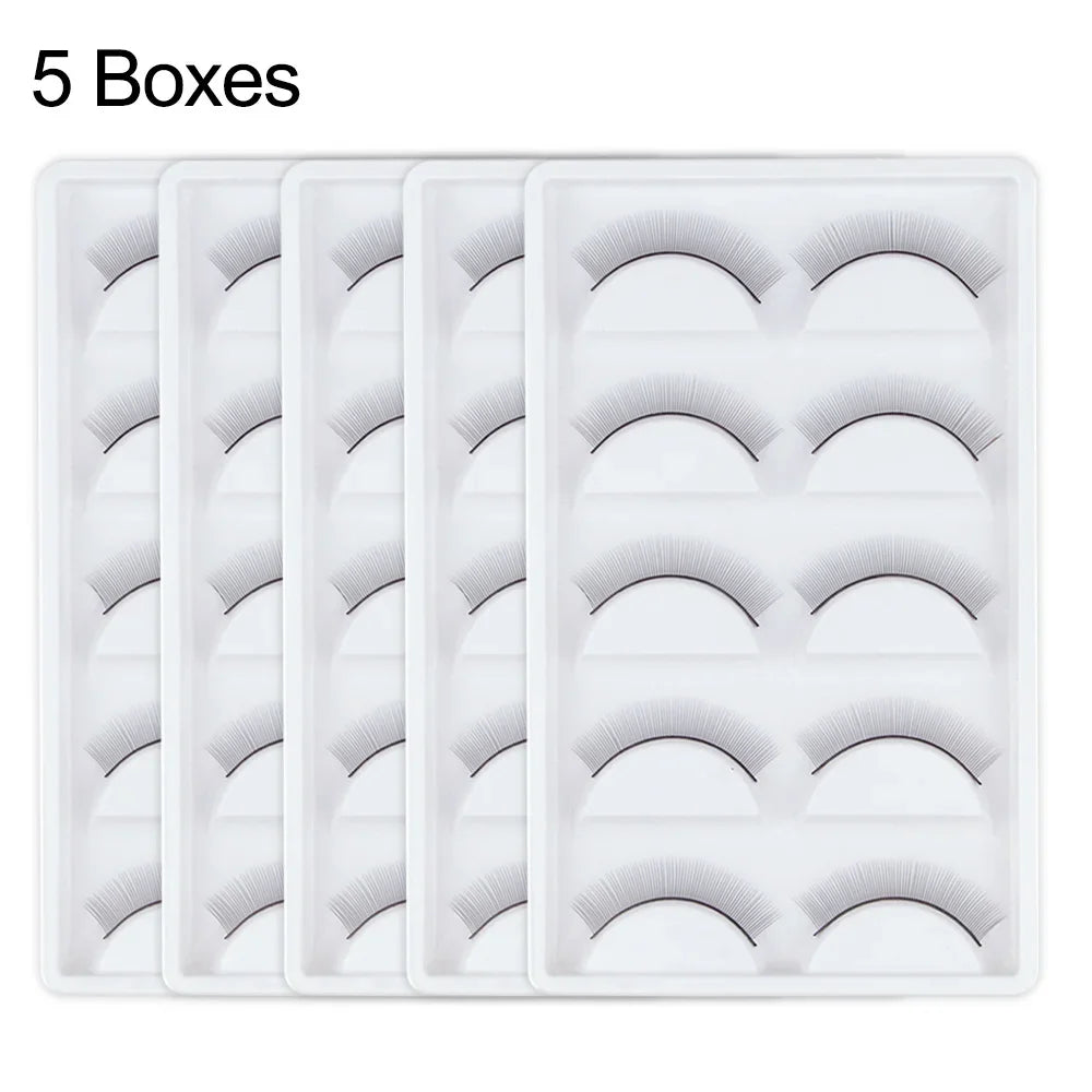 5/10/15/20Boxes Training Lashes Beginner False Eyelashes Practice Mink Lashes Strip Individual Lashes Eyelash Extension Tools