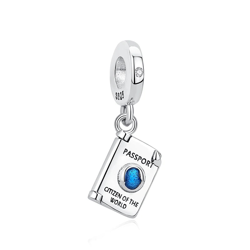 Original 925 Sterling Silver Charms Love Travel London Bus Suitcase Paris Beads Fit Brand Bracelets Necklaces Women DIY Jewelry