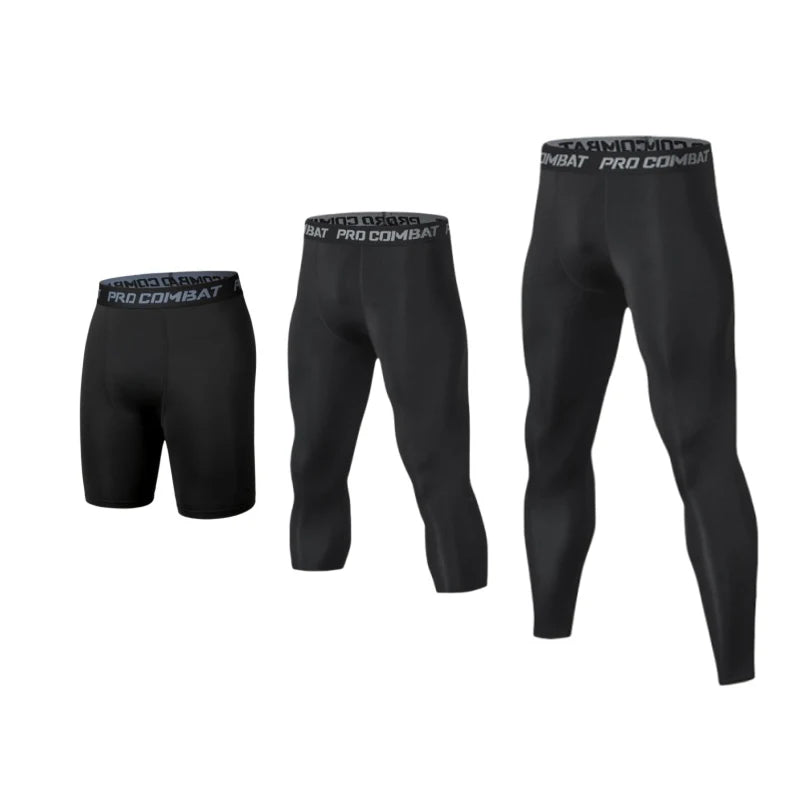 Cool Dry Leggings Sports Baselayer Running Tights Athletic Workout Active Shorts Mens Compression Pants Tights