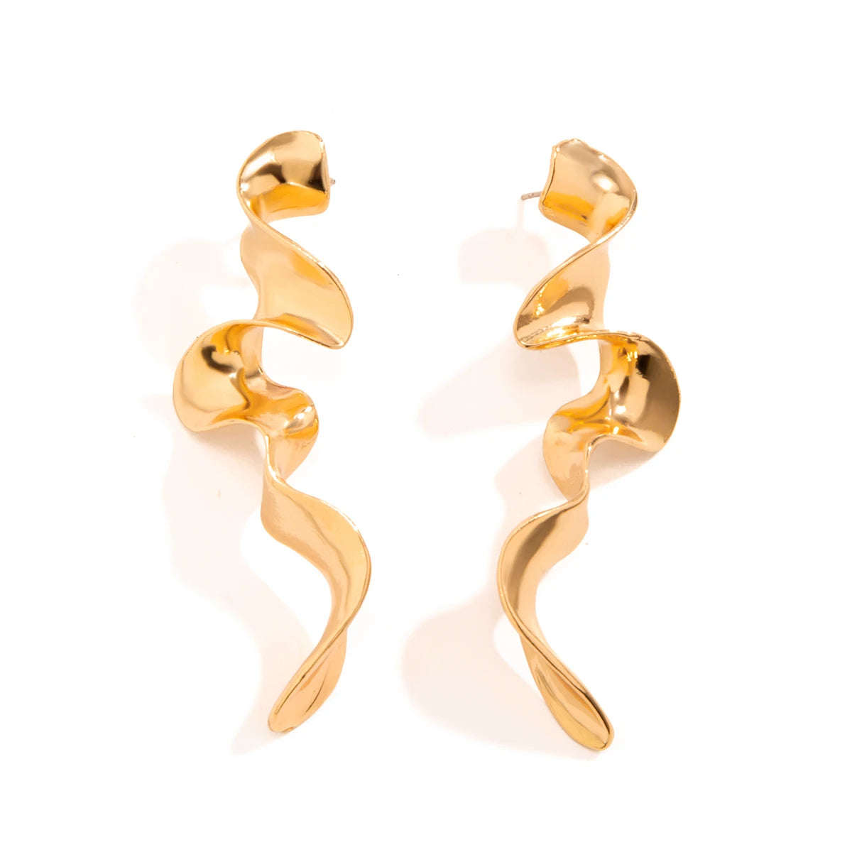 Design Sense Irregular Long Tassel Drop Earrings for Women Hip Hop Vintage Gold Color Dangle Earring Party Jewelry Accessories
