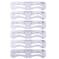The New Fixed PVC Eyebrow Shaper Template Can Be Reused With High-quality Stickers For Elegant Eyebrow Makeup Tools 6PCS