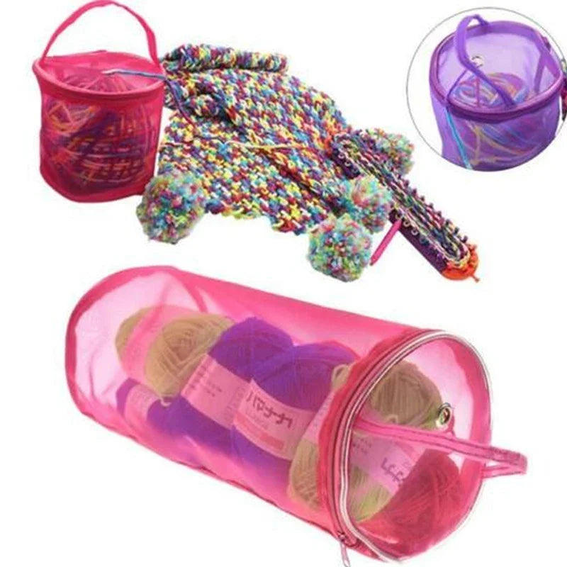 1 PC，Portable Yarn Storage Bag Hollow Mesh Knitting Wool Yarn Bags Crochet Yarn Handbag Organizer Weave Tools Sewing Accessories