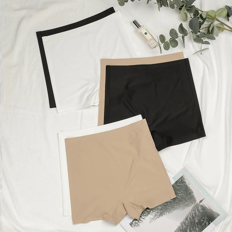 Hot Sale Ladies Workout Seamless Ice Silk Solid Biker Shorts Boxer Short Leggings Sports Yoga Pants Women's Shorts Panties