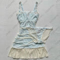 Sexy Punk Y2K Dress Aesthetics Graphic Print Unique Grunge Hip Hop Braces skirt Summer Cool Goth Streetwear A-line skirt Fashion
