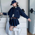 UNITIM 2026 Spring Kids Girls Hoodie Set Children Girls Long Sleeve Top+Pleated Skirt Two Piece Suits Casual Teens Girls Outfits