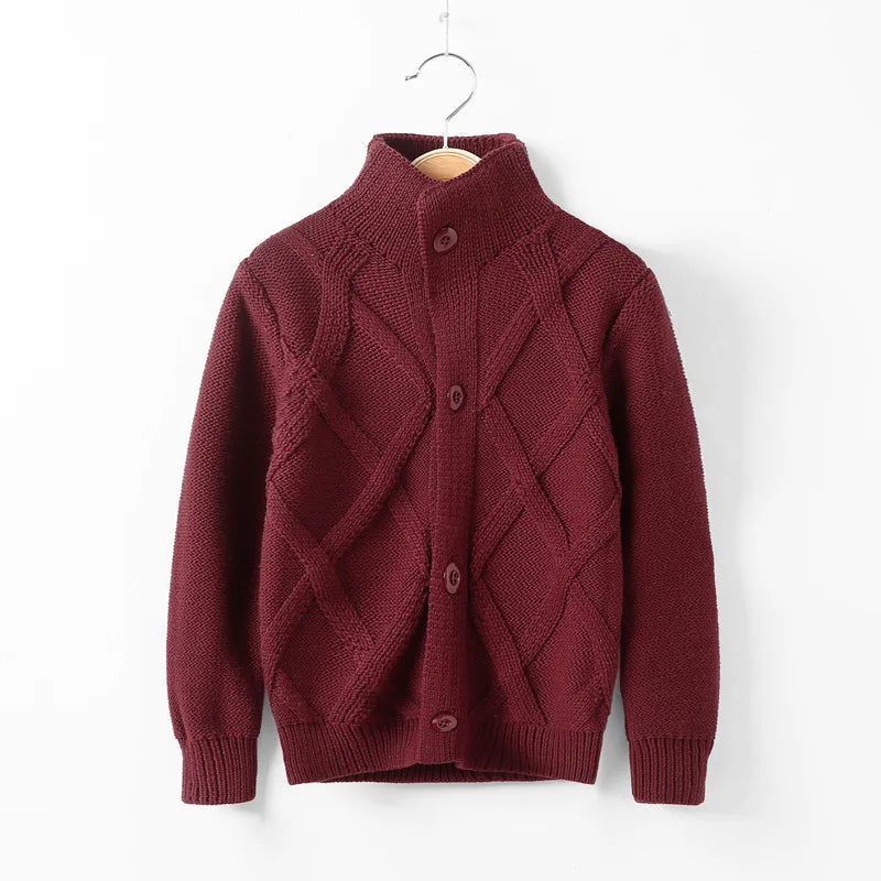New Baby Boys Sweater Autumn Toddler Boys Knitwear Long-Sleeve Cotton Cardigans Kids Sweater Coat Fashion Children Clothes2-10Y