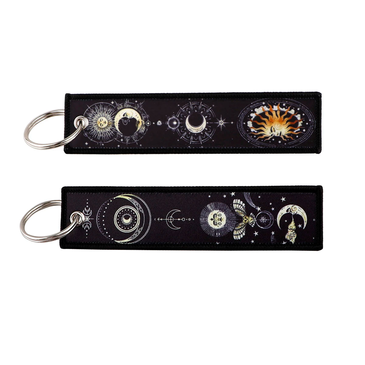Van Gogh Art Oil Painting Embroidered Key Chain Key Fobs Key Tag For Motorcycles Cars Backpack Chaveiro Keychain Kering Gifts