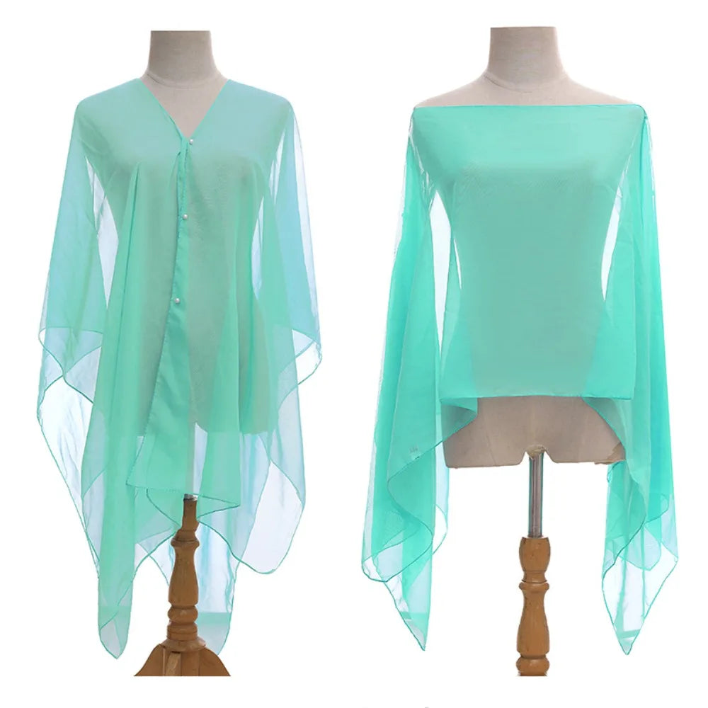 New Solid color Shawl Scarf Luxury Sun-Resistant Beach Cover Up Smooth Spring Poncho Women